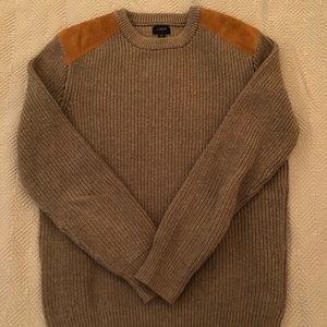J. Crew Men’s Brown Sweater Small w/Shoulder Pads